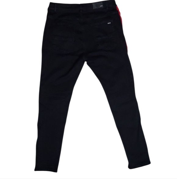 Amiri | Red Stripe | Black Jeans | Webbed | Track Pants | 38 - Picture 8 of 12